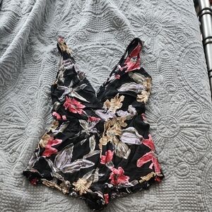 free people Floral V-Neck Romper